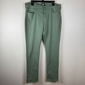 Paige Lennox Slim Fit Pants Mens 36 Quiet Sea Green Transcend